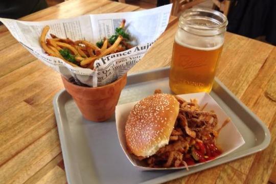 FLX Wienery Lunch with Beer