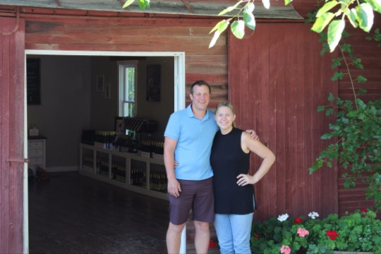 Peter and Ashlee Weis at Weis Vineyards