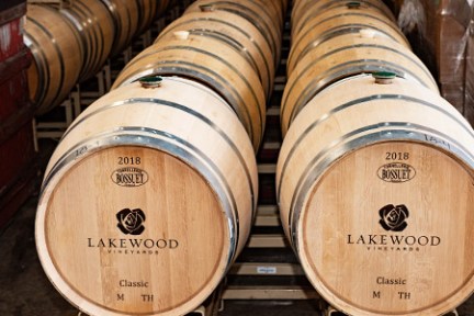 a close up of a barrel