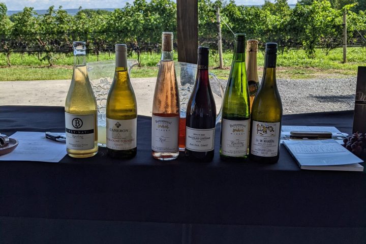 a bottle of wine on a table