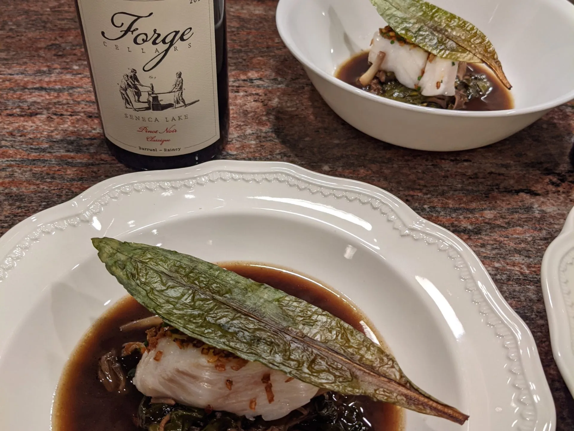 a bowl of food on a plate