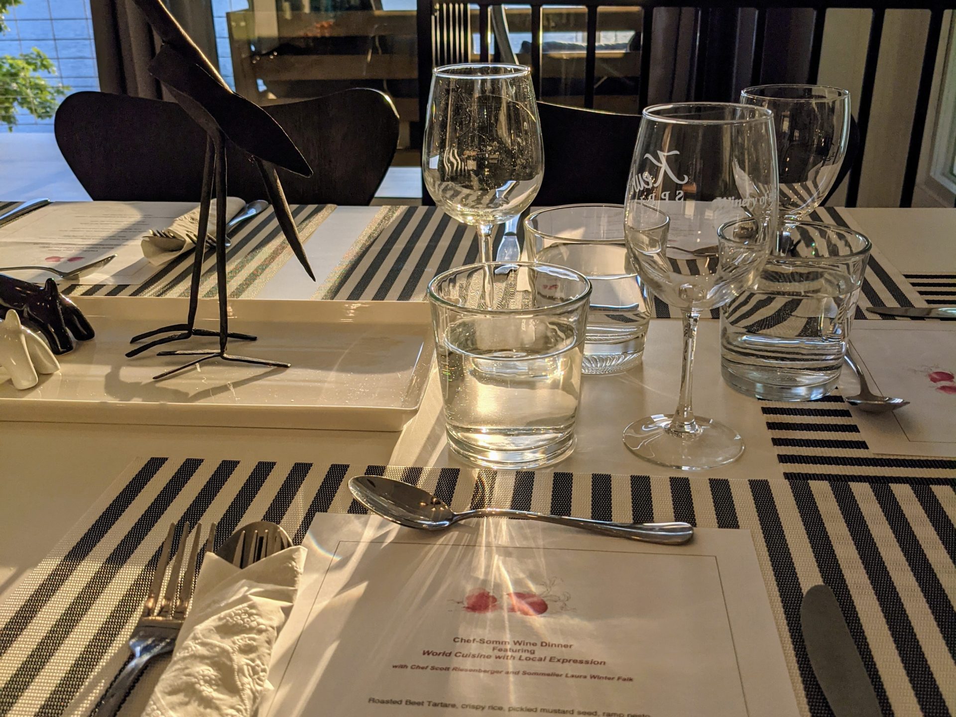 a glass of water on a table