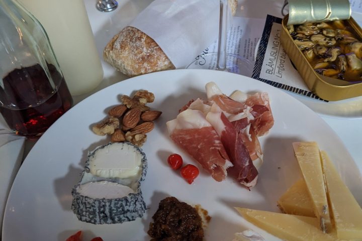 a plate of food on a table