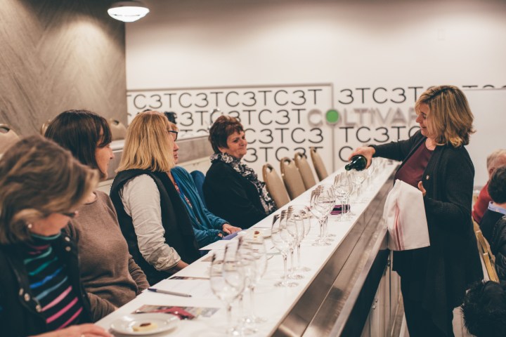 a group of people around a table