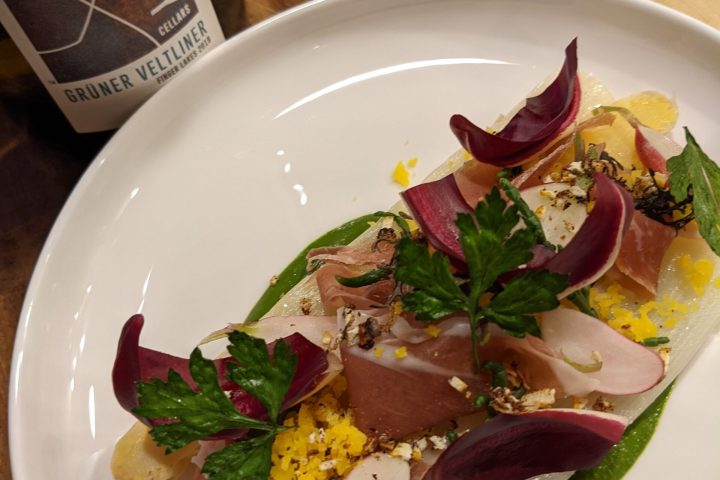 a plate of food on a table