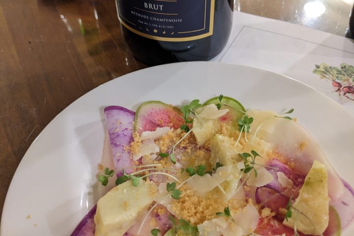 a plate of food on a table