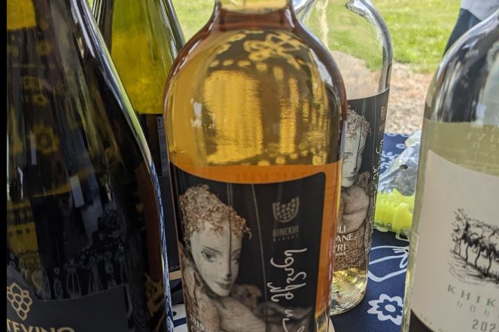 a bottle of wine on a table