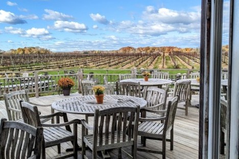 a chair sitting in front of a fence