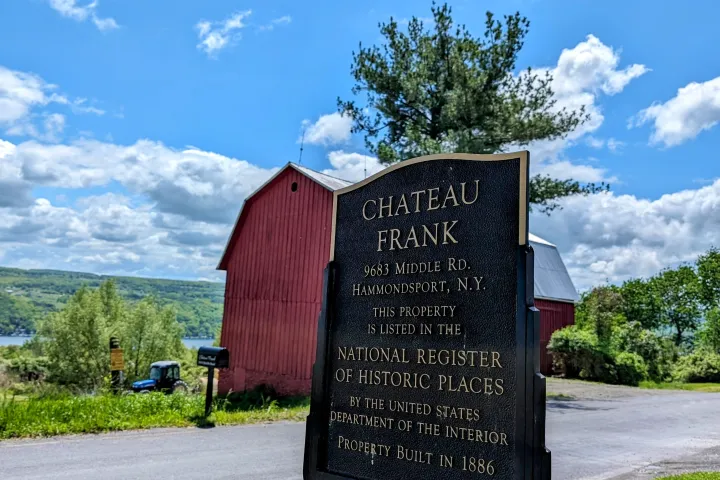 a sign on the side of a road