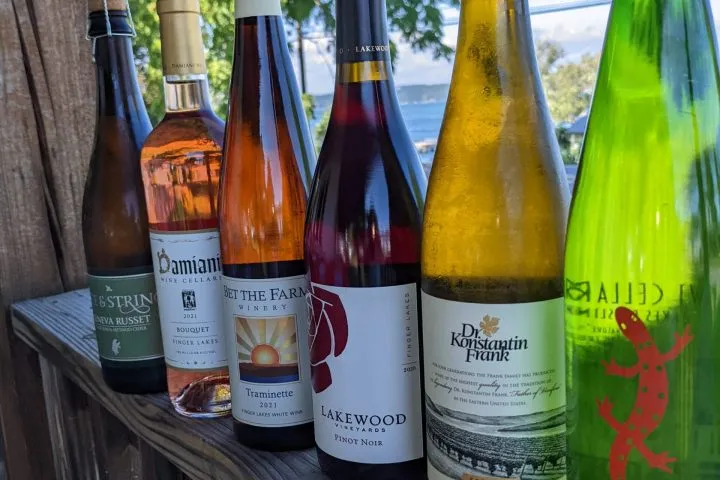 a close up of a bottle of wine