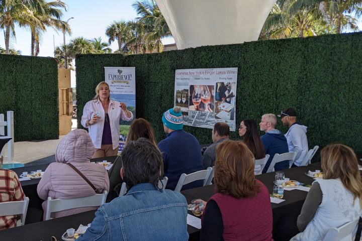 a group of people sitting at a table