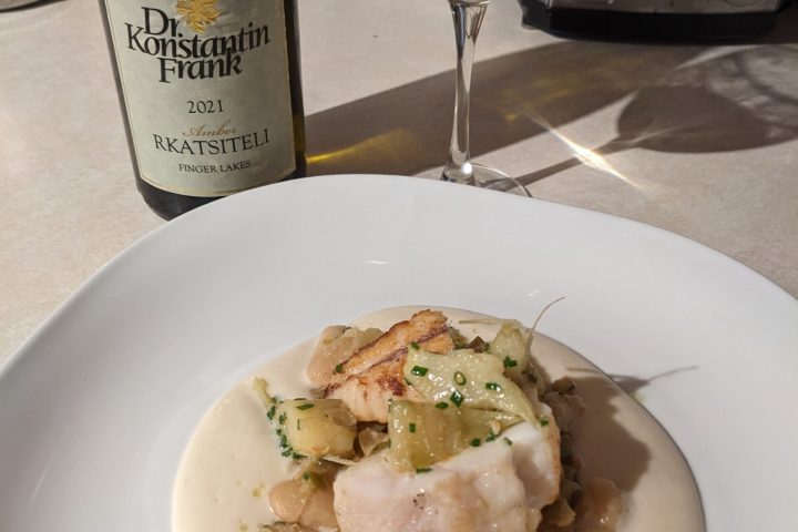 a plate of food on a table