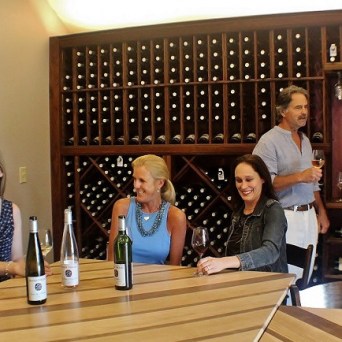 a group of people sitting at a table