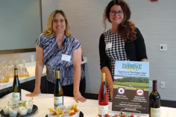 a group of people sitting at a table