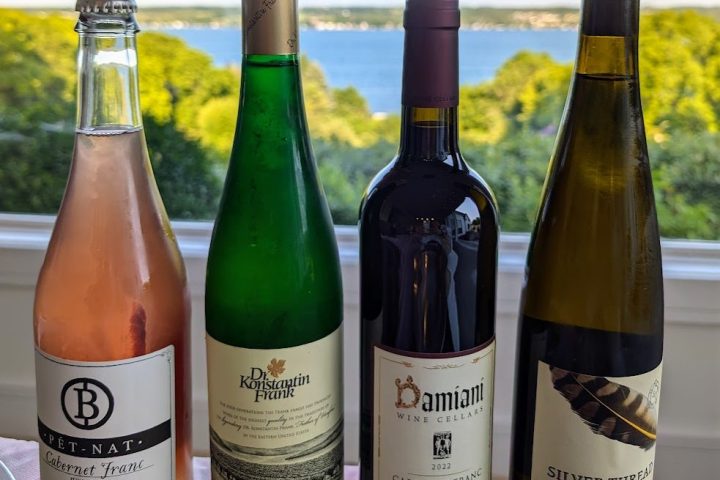 a close up of a bottle of wine