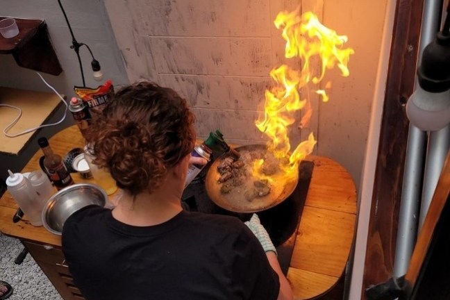 a little boy that is standing in a room