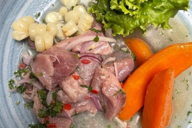 a plate of food with broccoli